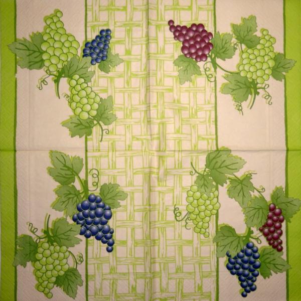 086 Grapes - 3-ply - 35x35 cm